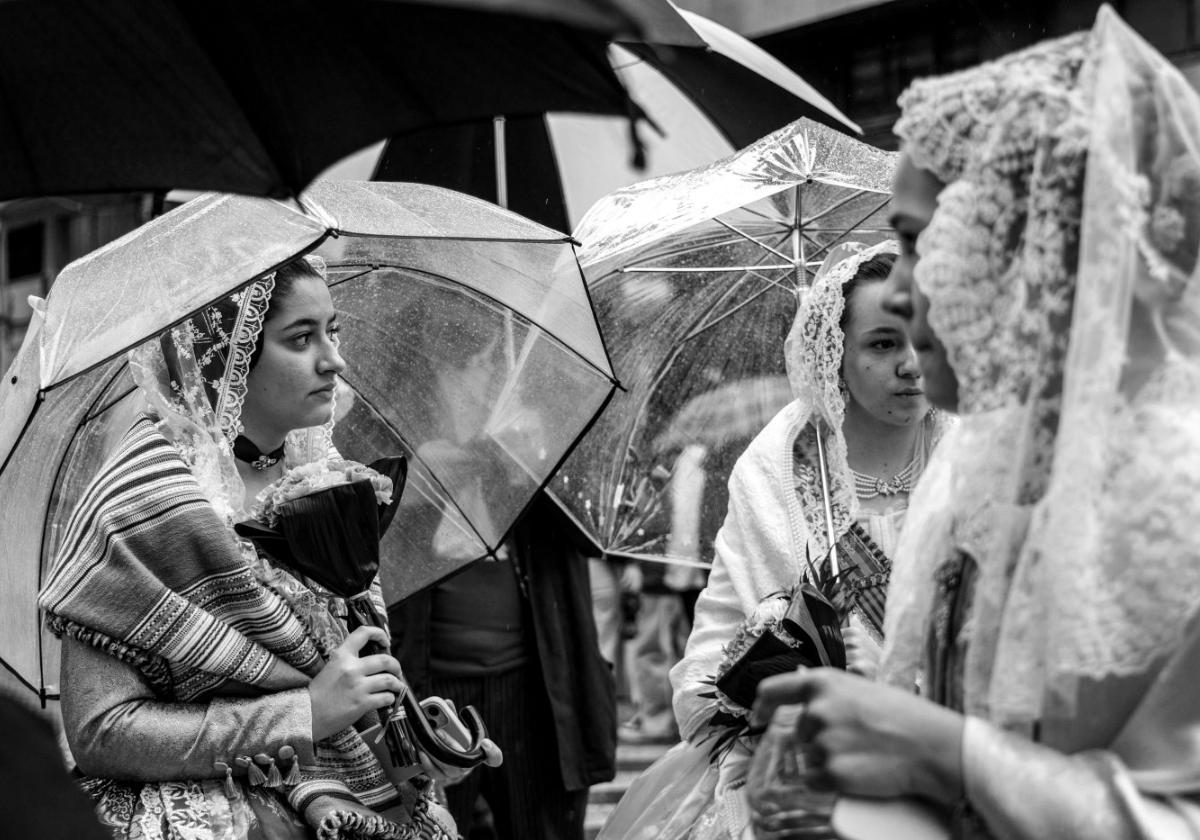 Fallas atípicas.La lluvia ha marcado las fiestas de este año.