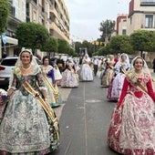 Ofrenda a la Virgen realizada este miércoles en Massanassa.