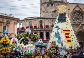 El manto de la Virgen, este jueves.