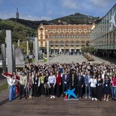 Los nuevos becados por la Fundación 'la Caixa'.