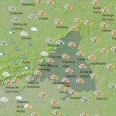Aemet activa un aviso amarillo en la Sierra de Madrid y señala las zonas donde más lloverá este fin de semana