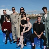 El elenco de 'Perdiendo el juicio', durante la presentación de la serie en el Festival de Málaga.