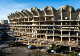 Estado actual de las obras del nuevo Mestalla.