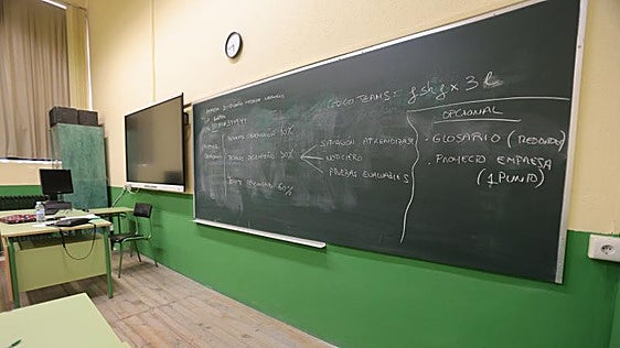 Interior de un instituto.