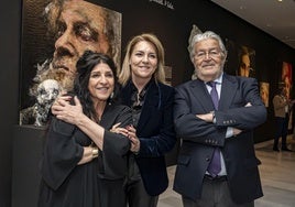 Lita Cabellut, Susana Camarero y Rafa Alcón.