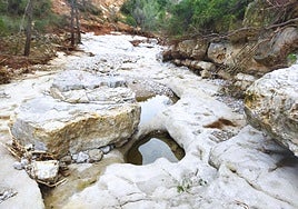 Lecho de un barranco totalmente erosionado.