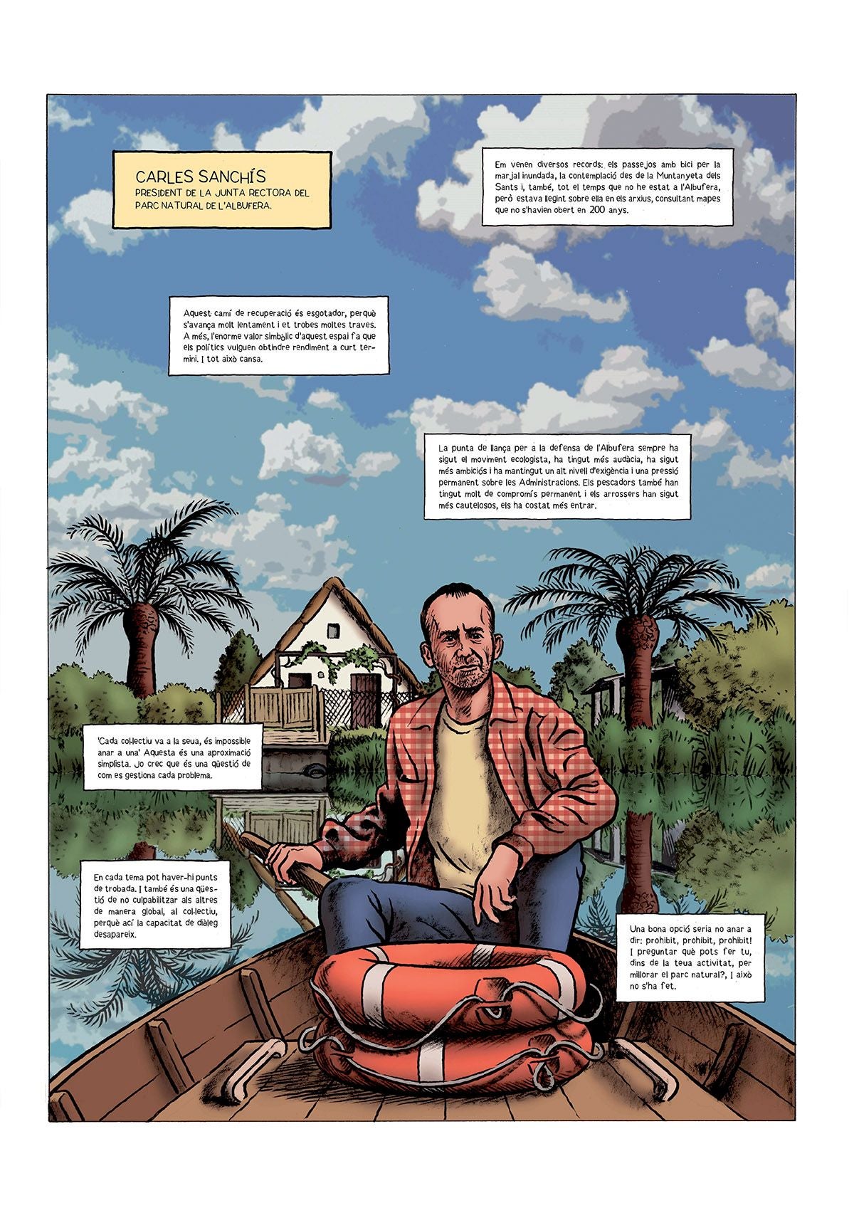 El rey Jaume I, Franco y Carlos Mazón desfilan en un cómic sobre la Albufera