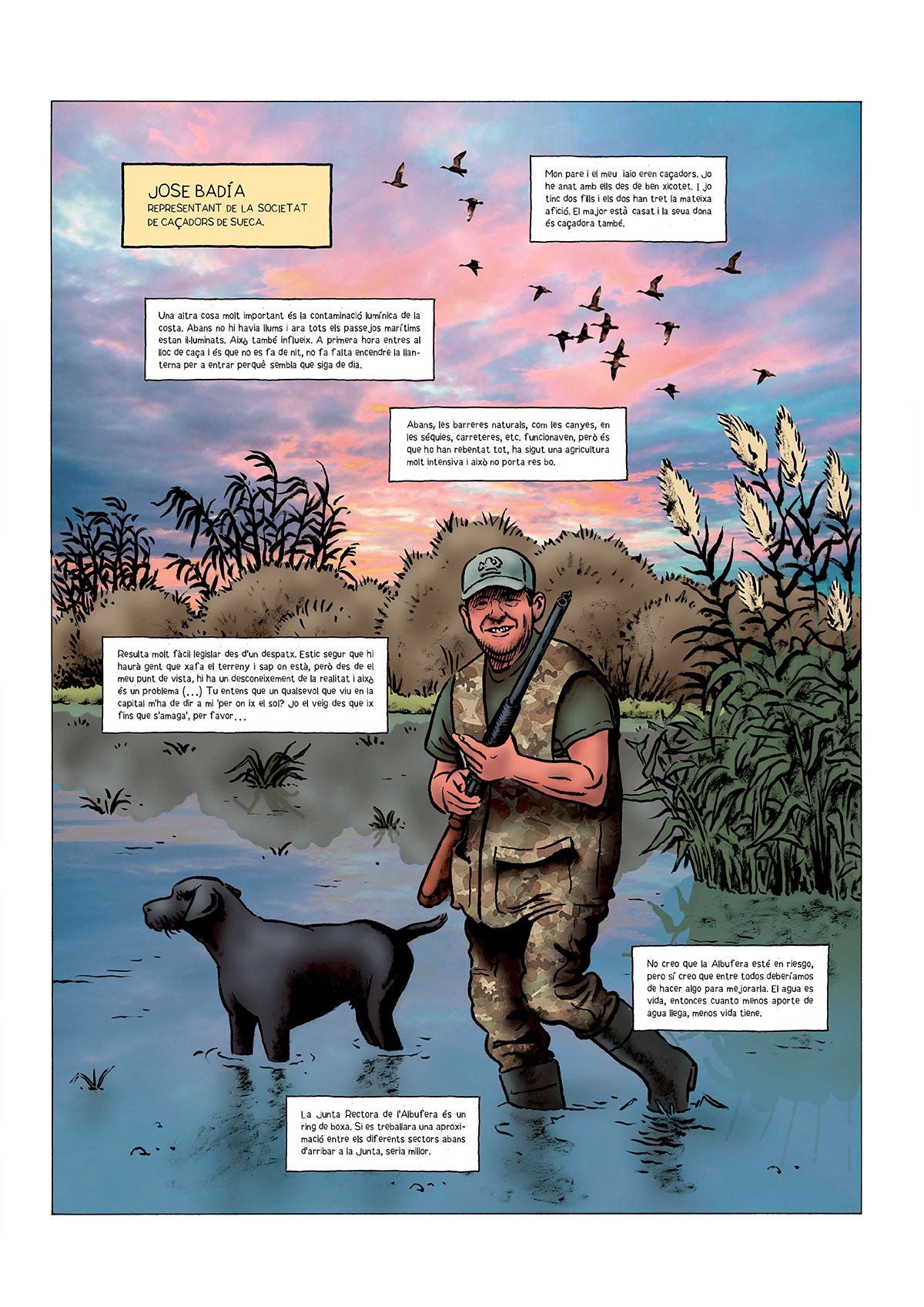 El rey Jaume I, Franco y Carlos Mazón desfilan en un cómic sobre la Albufera