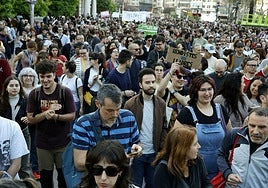 Manifestación en Valencia contra el alto precio de la vivienda