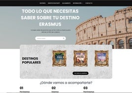 Página principal de la web de Erappmus.