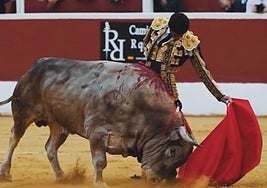 El torero Rafael de Julia durante una corrida.