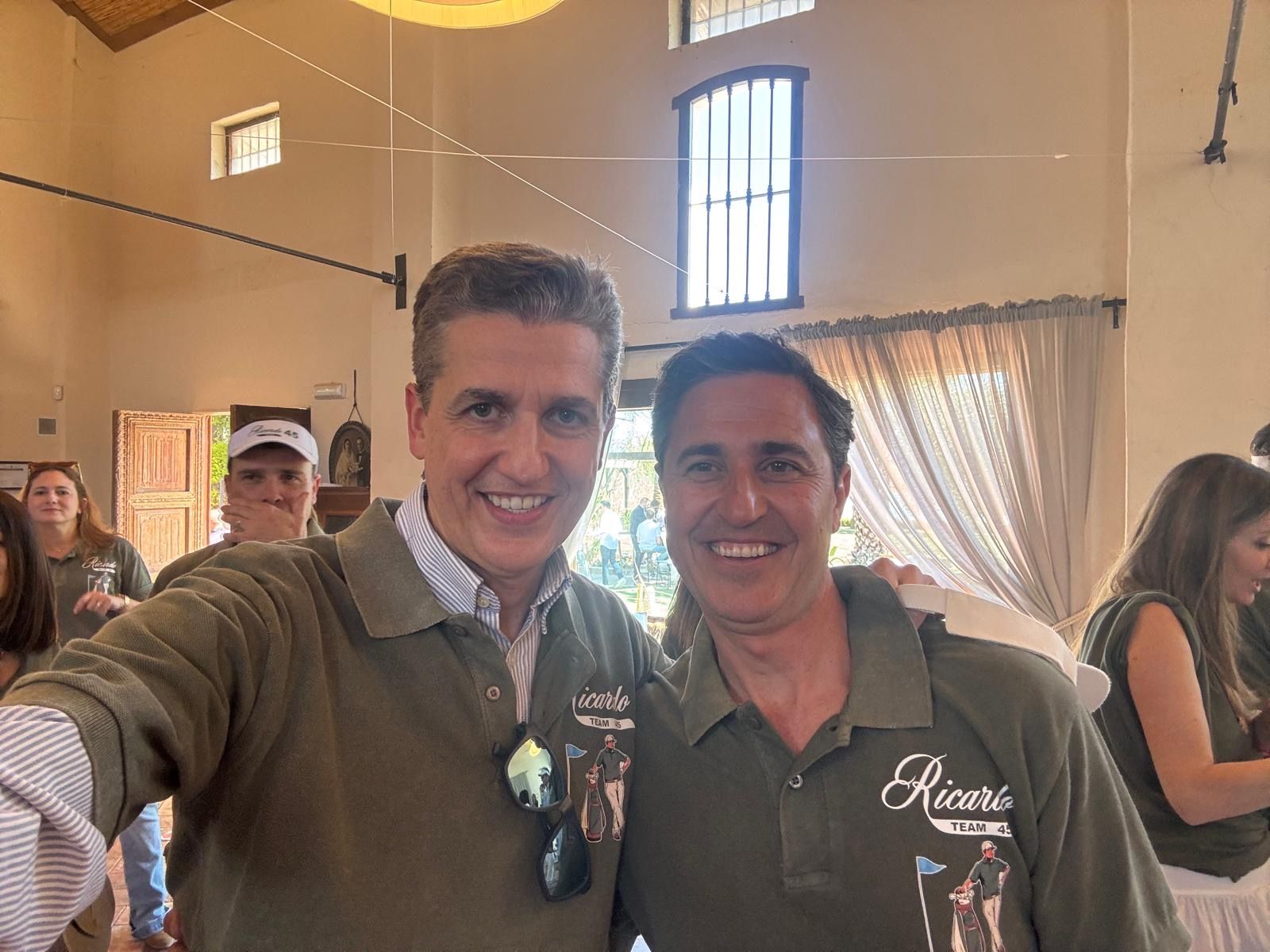 Jorge Olcina y el cumpleañero, Ricardo García.