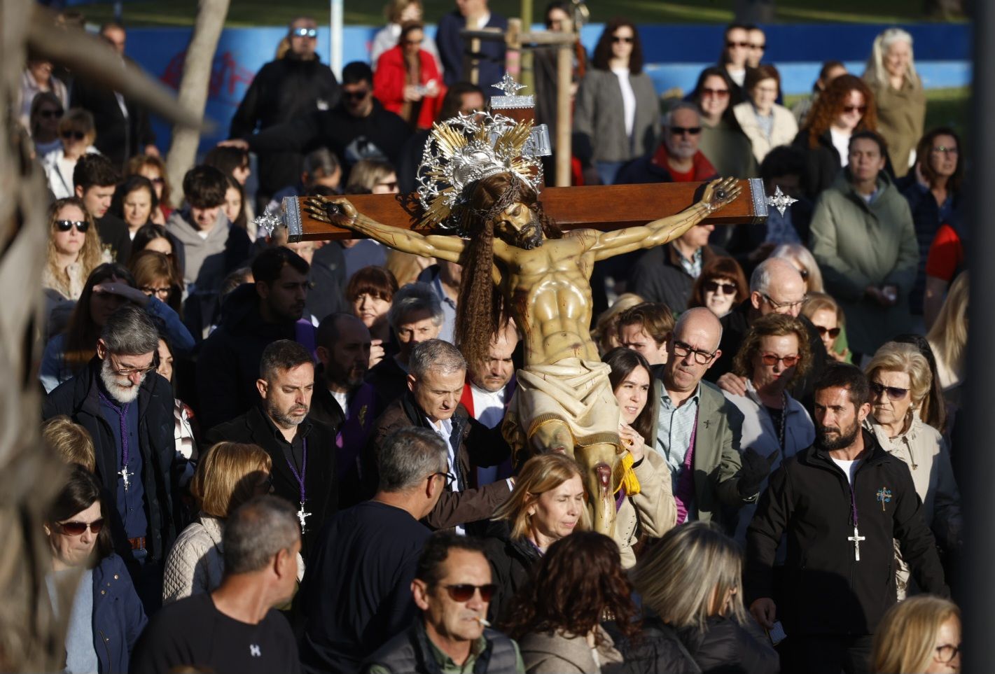 Las fotos del encuentro de los Cristos junto a la playa de Valencia