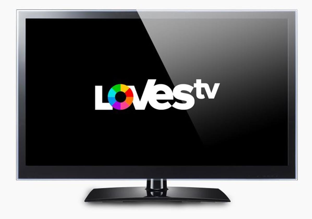 Logotipo de la plataforma LOVEStv.