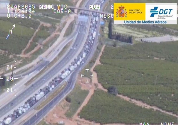 Retenciones en la A-7, a las 11.30 horas.