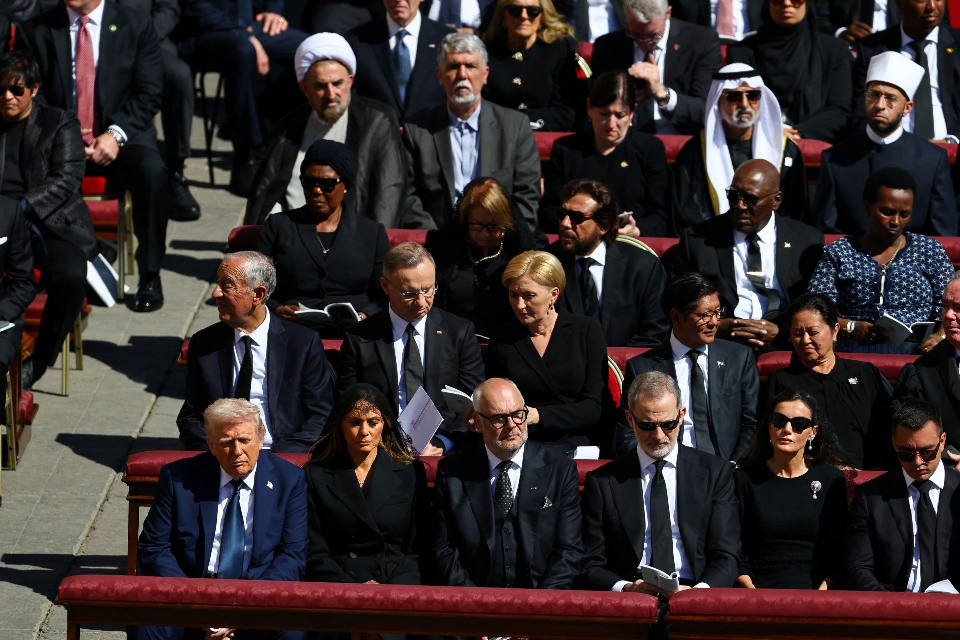 FOTOS | Las imágenes de Donald y Melania Trump en el funeral del papa Francisco