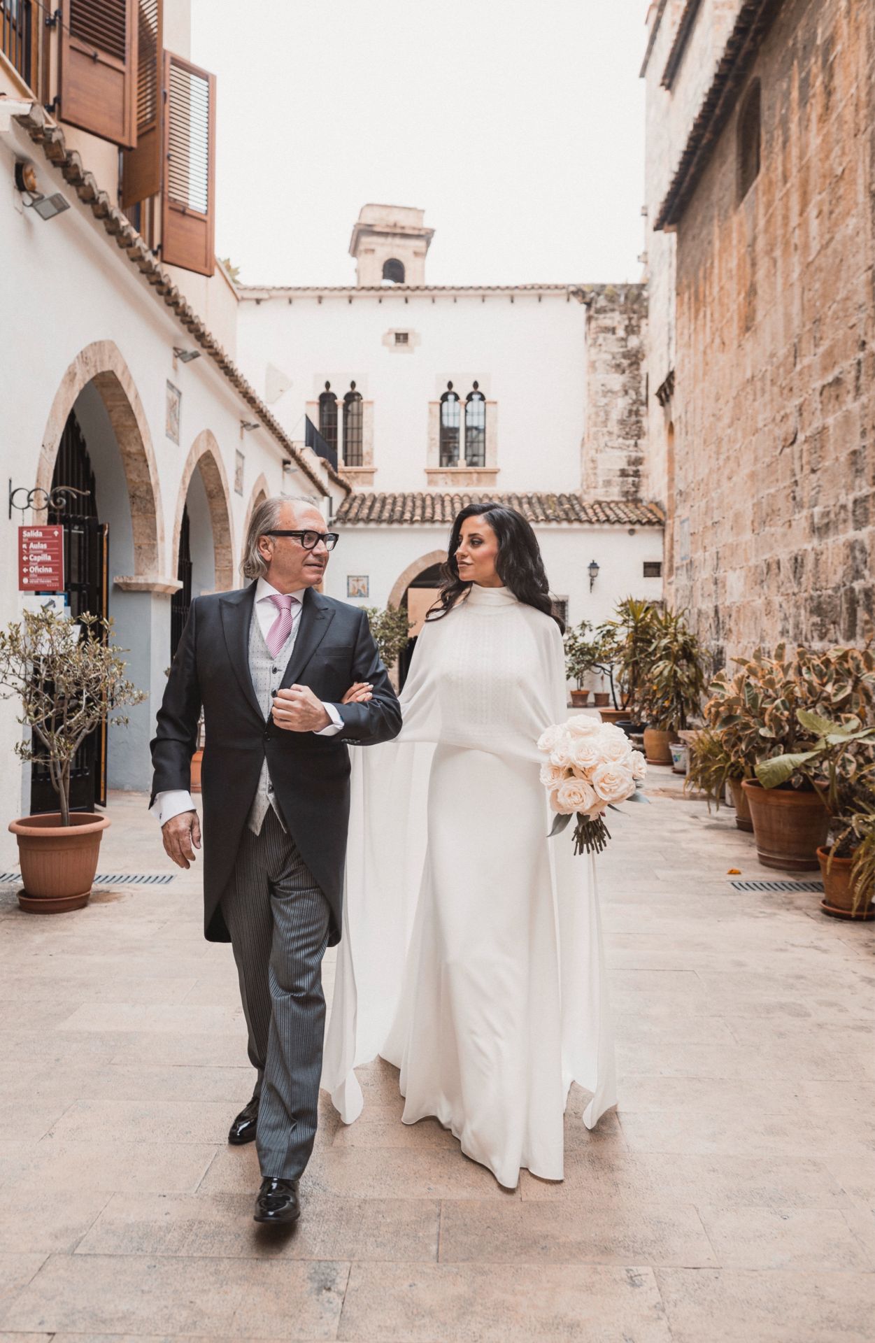 Begoña y Luis, vestido con chaqué.