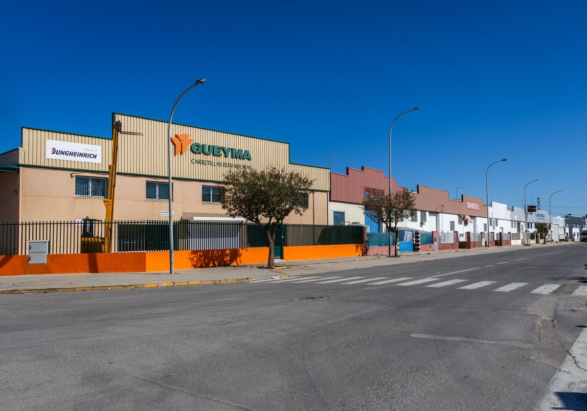 Vista de una calle del polígono industrial de Paiporta