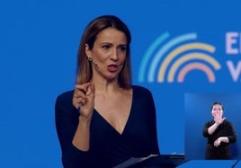 Silvia Jato, conductora del congreso del PP Europeo.