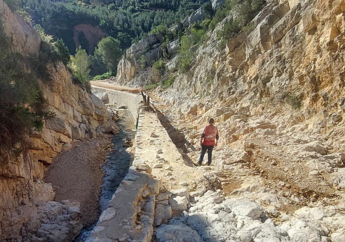 Estado del sendero en Chera.