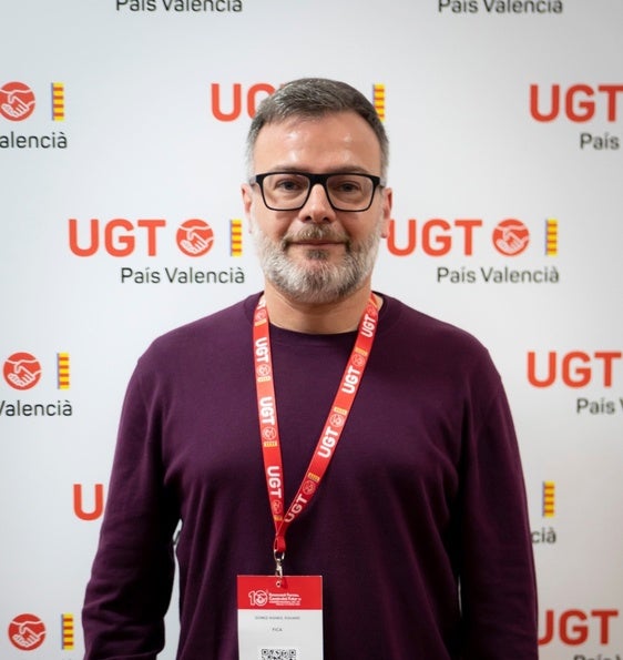 Eduard Gómez, secretario general comarcal de UGT la Costera, la Vall d'Albaida, la Canal de Navarrés, la Ribera y la Safor.