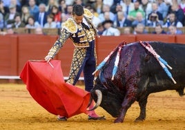 José María Manzanares, en la Real Maestranza de Sevilla.
