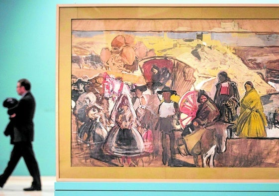 Uno de los bocetos de 'Viiones de españa' en la colección de la Hispanic Society.