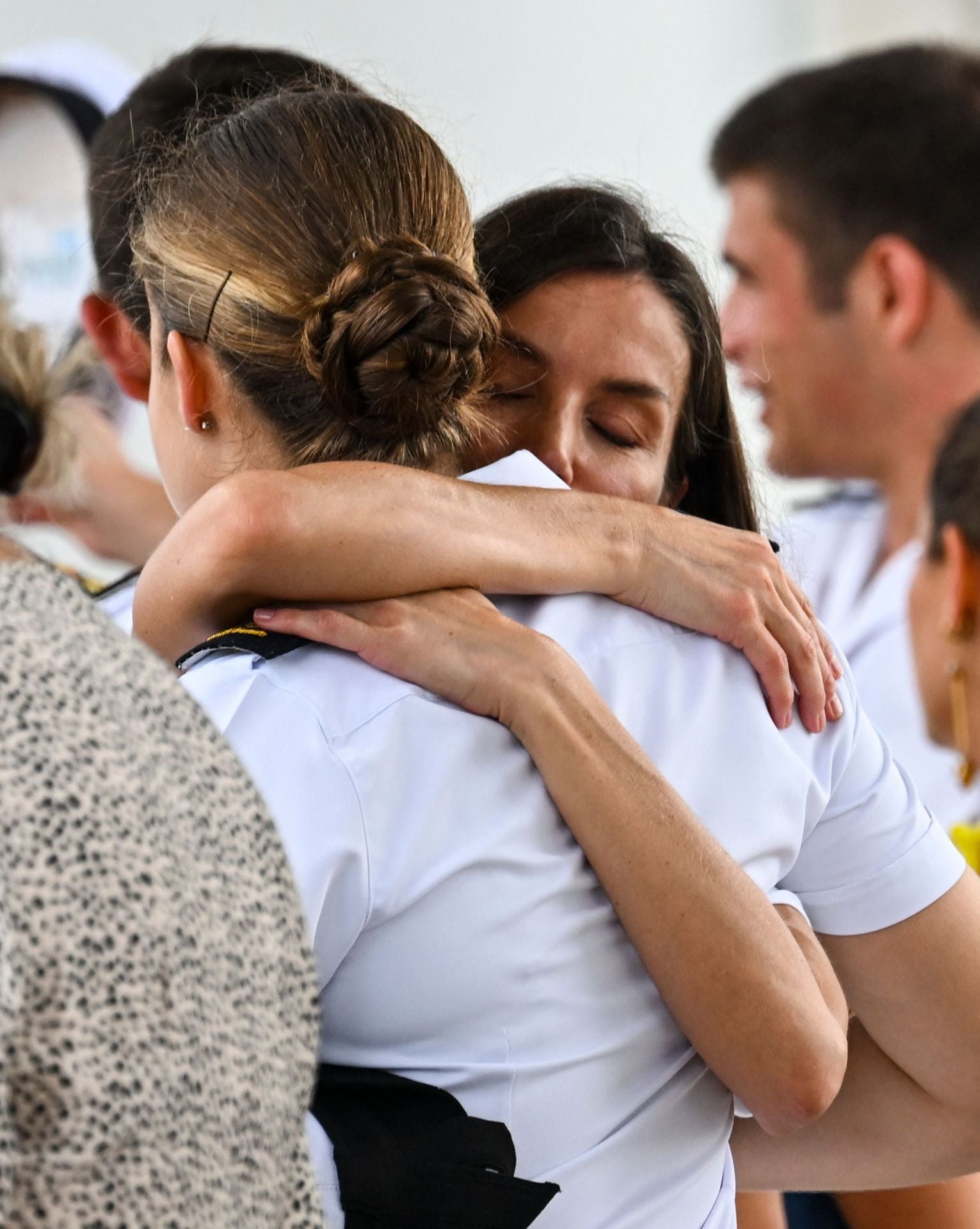 FOTOS | El emocionante reencuentro de Letizia y Leonor en Panamá