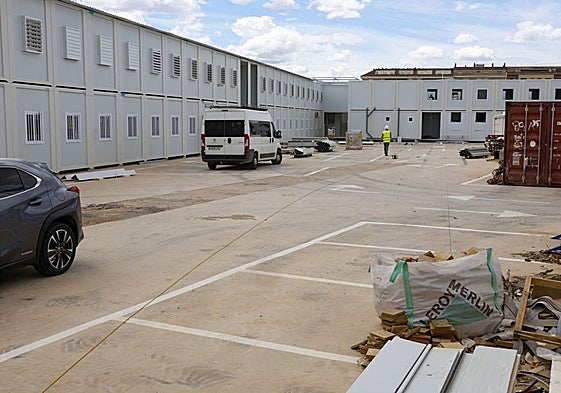 Barracones del IES Berenguer Dalmau de Catarroja, el pasado lunes.