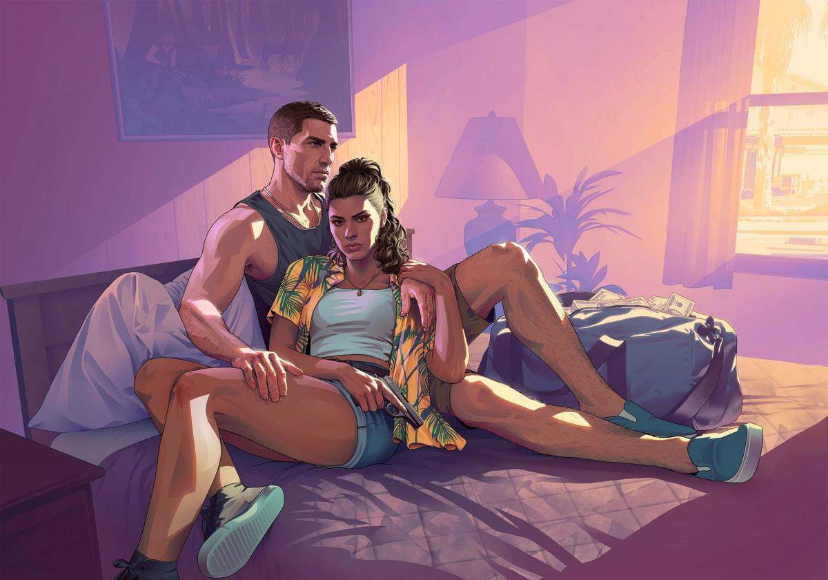 Jason y Lucía, protagonistas de GTA.