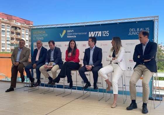 Anabel Medina, durante su explicación de las novedades del BBVA Open Internacional de este año.