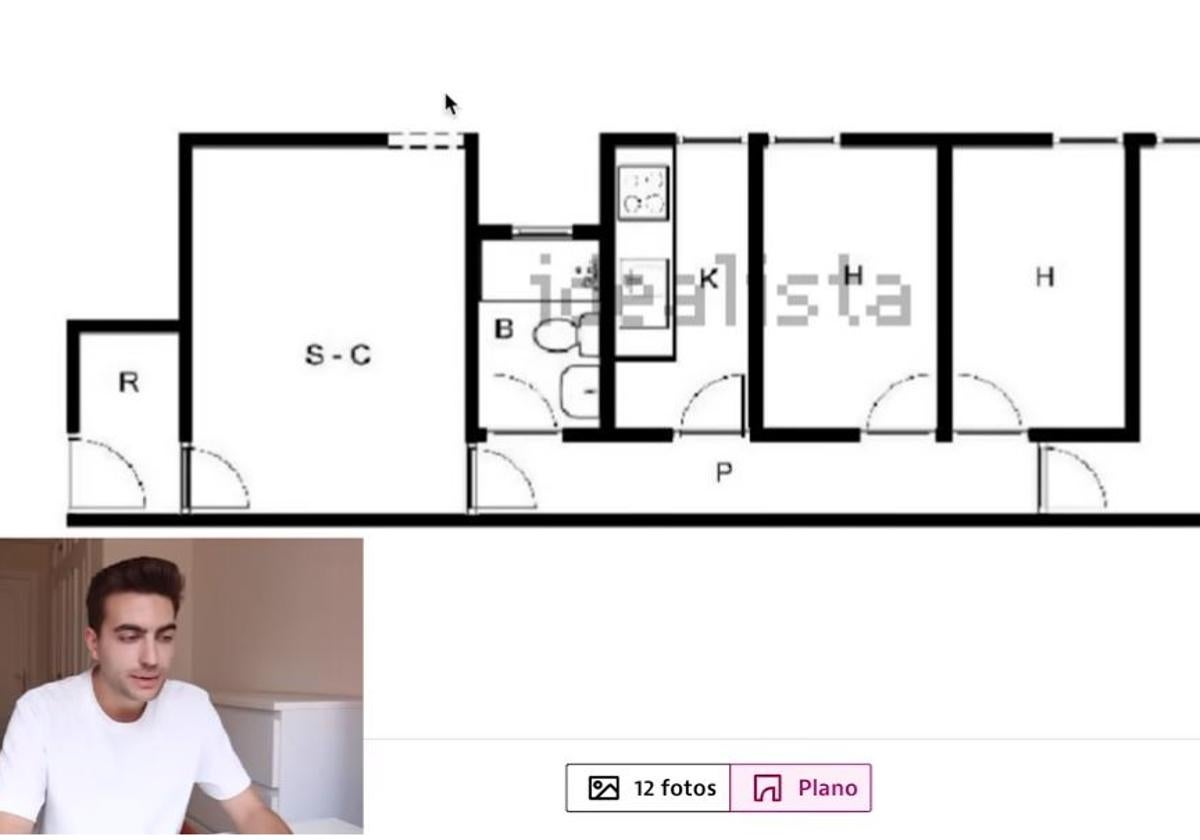 El arquitecto Edu Saz durante uno de sus vídeos en Youtube.