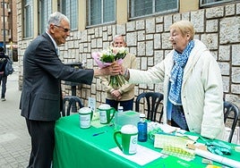 Una de las mesas de la cuestación.