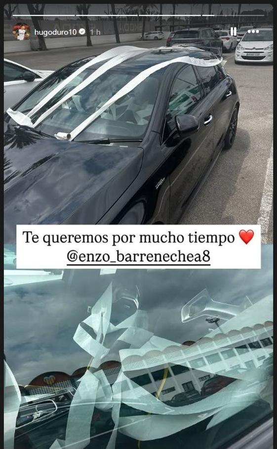 La 'story' de Hugo Duro.