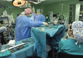 Un equipo de quirófano en plena operación.