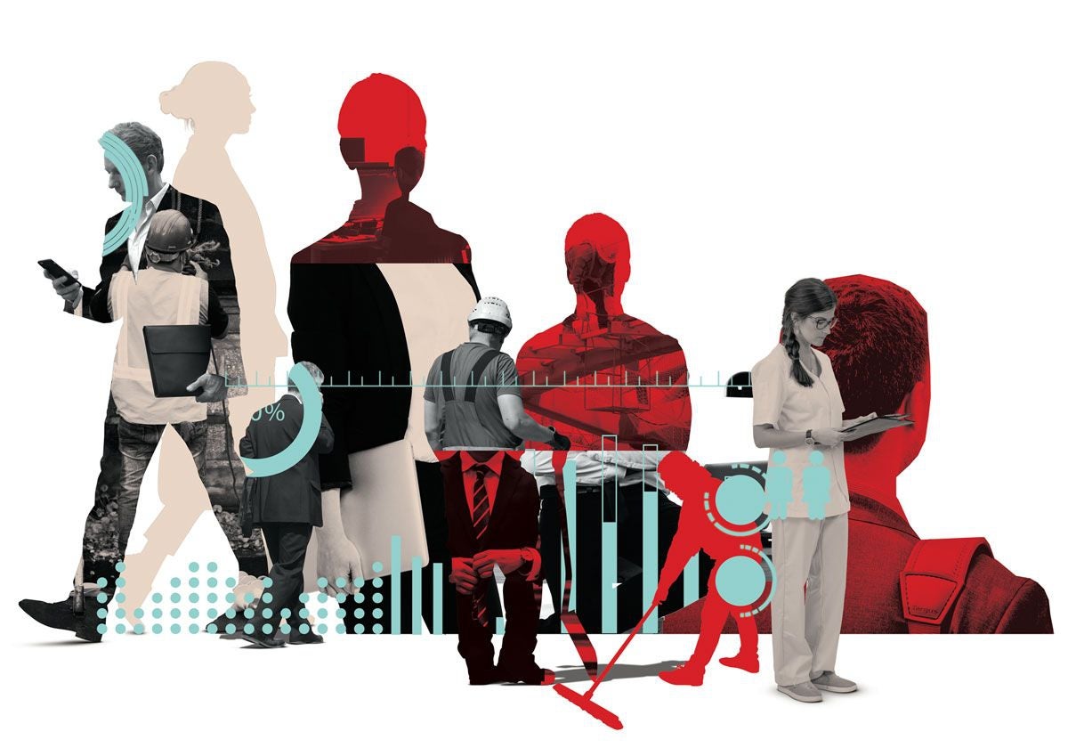 Ilustración del mercado laboral.
