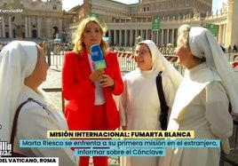 Marta Riesco, colaboradora de 'La familia de la tele', en Roma.