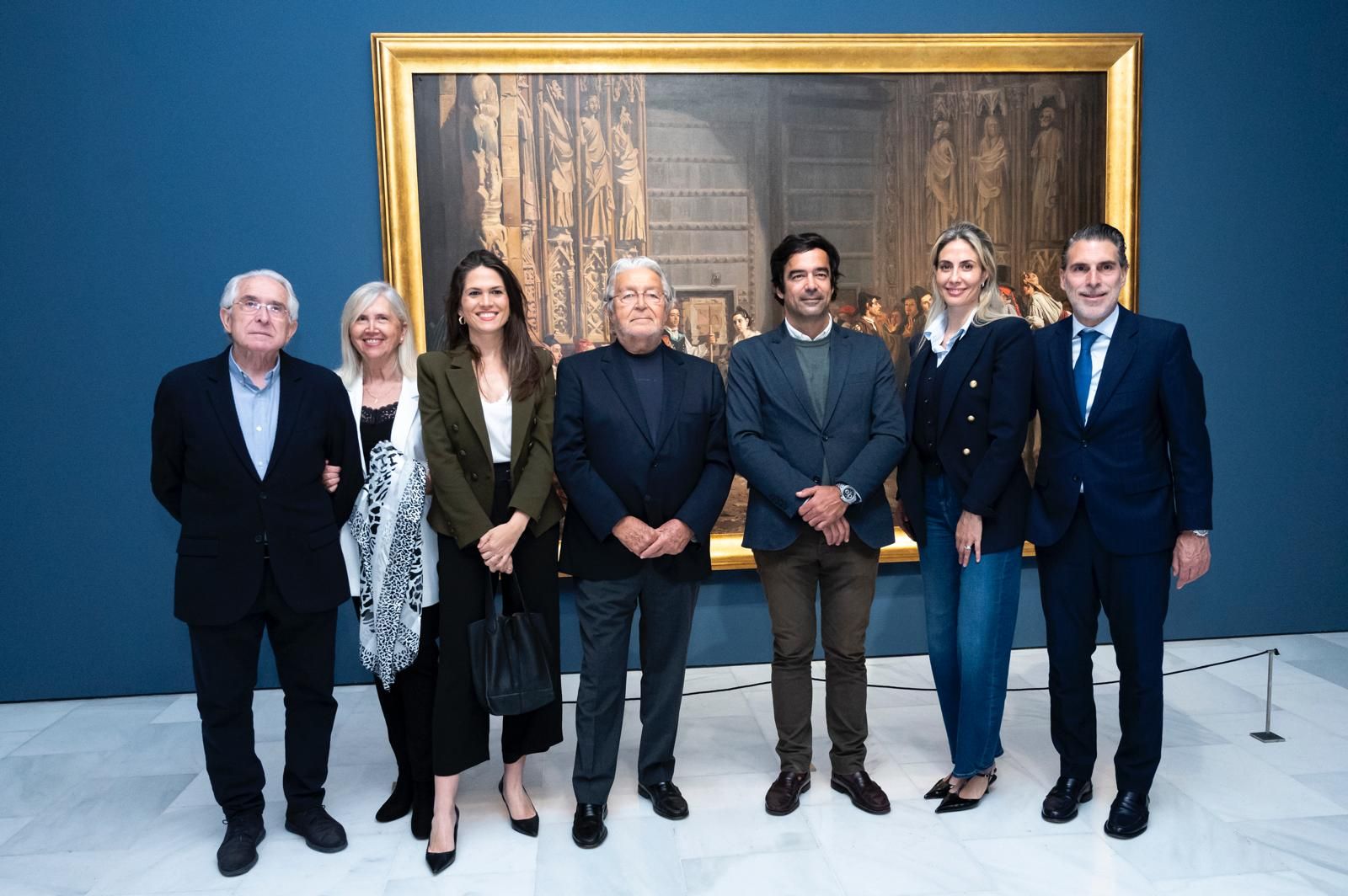 Trinitario García, Pilar Esteban, María García, Rafa Alcón, Carlos Alcón, Vicente Monzó y su mujer.