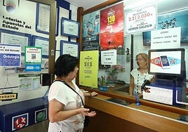 Una administración de lotería en una imagen de archivo.