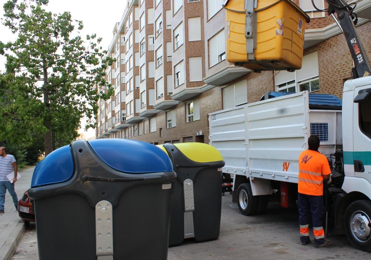 Recogida de residuos en Sueca.