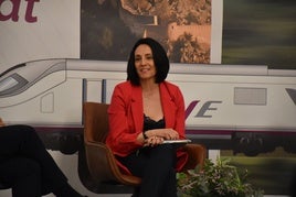 Rebeca Torró, durante su participación en la jornada sobre el AVE.