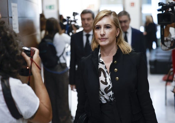 Salomé Pradas, el día que acudió a declarar a la Ciudad de la Justicia.