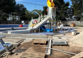 Obras en la piscina municipal de Algemesí.