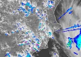 Imagen del radar de precipitaciones.
