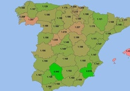Precio mínimos del gasóleo en España.
