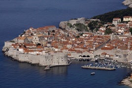 Vista aérea de Dubrovnik, Croacia