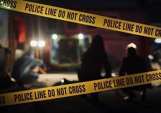 Escena de un crimen en una imagen de archivo.