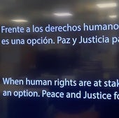 El mensaje que se ha emitido en televisión.