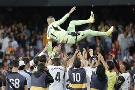 Así ha sido la despedida de Mestalla de Gayà, Mamardashvili y Jaume