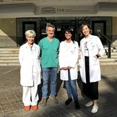 De izquierda a derecha Dra. Chust ,Dr Nagore, Zaida García y Dra Juan